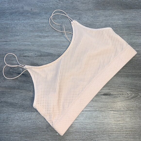 Bungee-Strap Mesh Bralette in pink shade 'Sugar Baby,' Size Small (La SENZA) - Picture 2 of 6